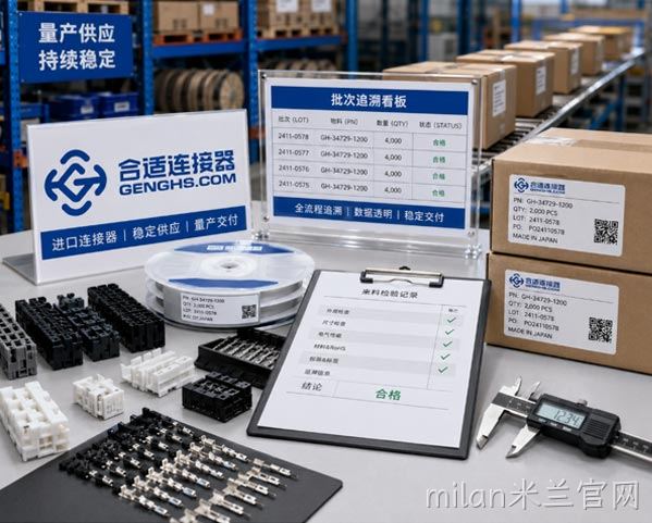 南京milan米兰官网电子的量产阶段供应能力：进口连接器从试产到量产如何稳定交付